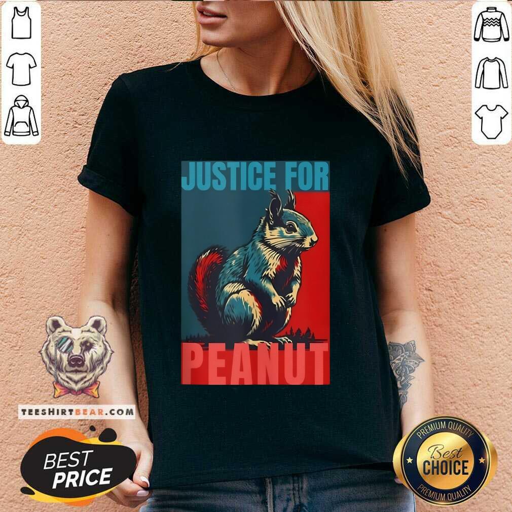 Premium Peanut Squirrel Justice For Peanut Squirrel V-neck