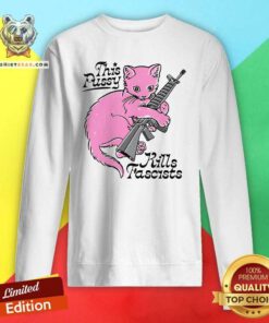 Premium This Pussy Kills Fascists Cat Sweatshirt