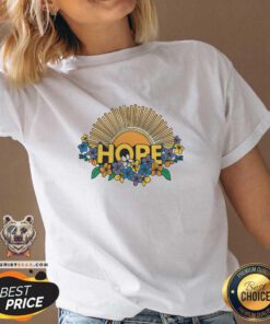 Pretty Hope Sun And Flowers V-neck