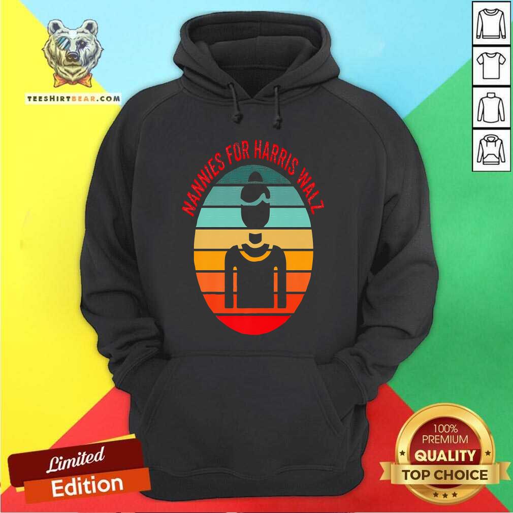 Pretty Nannies For Harris Walz 2024 Presidential Election Kamala Sunset Hoodie