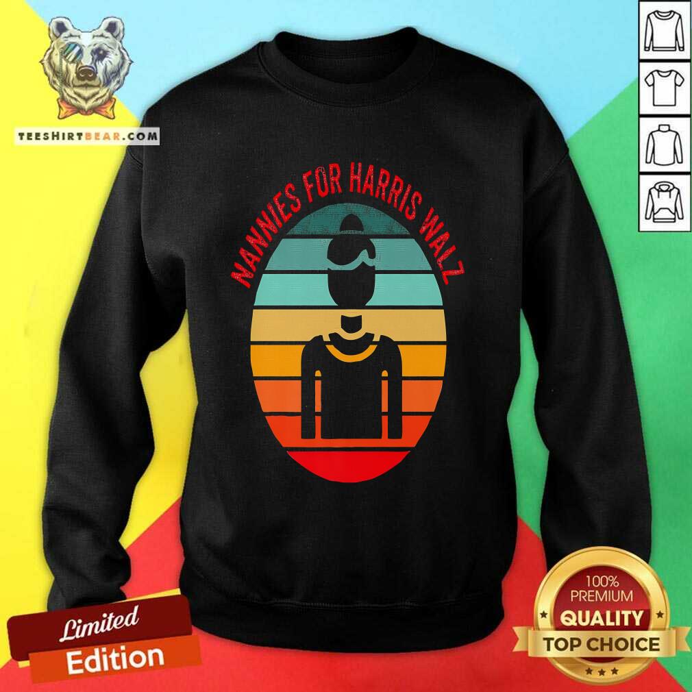 Pretty Nannies For Harris Walz 2024 Presidential Election Kamala Sunset Sweatshirt