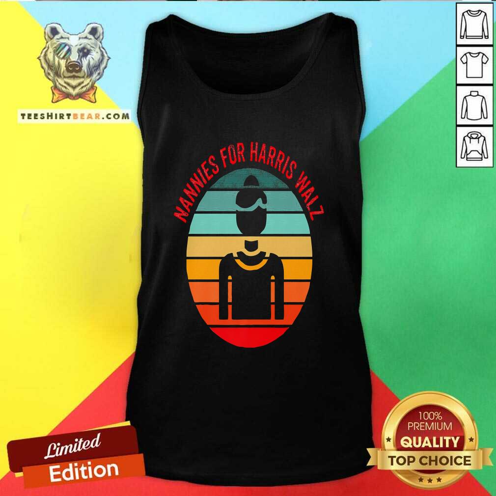 Pretty Nannies For Harris Walz 2024 Presidential Election Kamala Sunset Tank-top