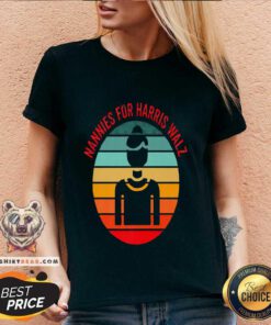 Pretty Nannies For Harris Walz 2024 Presidential Election Kamala Sunset V-neck