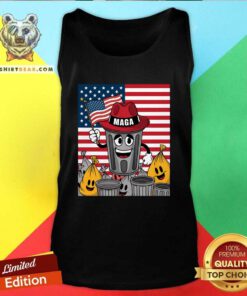 Pretty Proud Maga Garbage Trump Supporter Trash Can Cartoon Tank-top