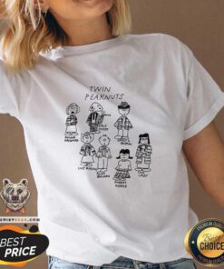 Pretty Twin Peaknuts Snoopy Peanuts V-neck