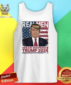 Top Donald John Trump Real Men Wear Diapers 2024 Tank-top