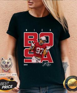 Top Nick Bosa San Francisco Shrugs V-neck