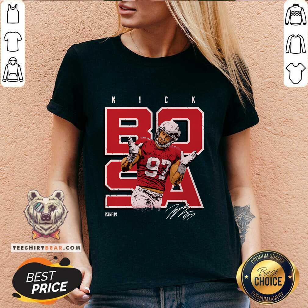Top Nick Bosa San Francisco Shrugs V-neck