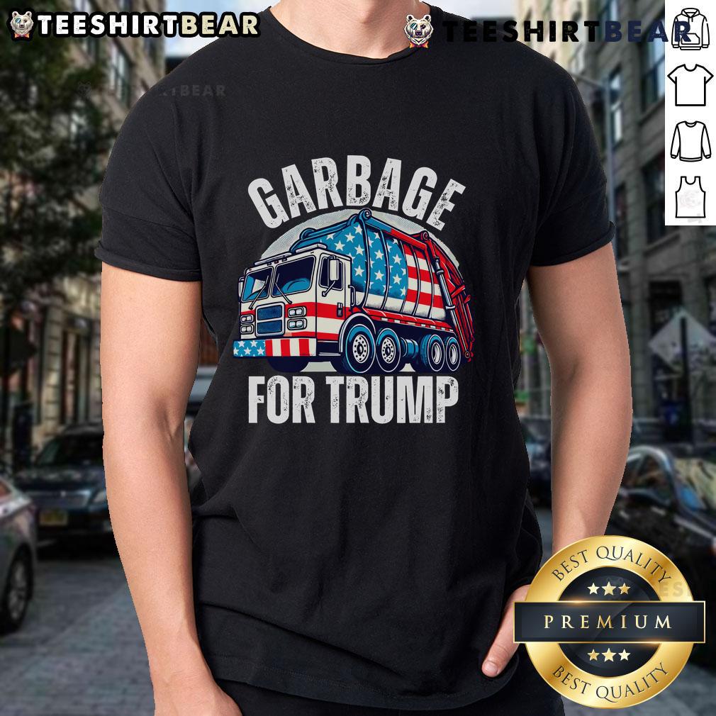 Top Proud Trump Garbage Supporter T-Shirt featuring bold text and vibrant colors, perfect for expressing Trump support.