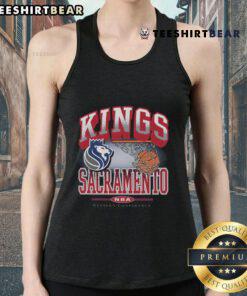 Alt Text: Top Sacramento Kings City Edition No Look Tank Top featuring vibrant team colors and logo, perfect for fans.