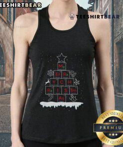 Top Science Christmas Chemistree tank top featuring fun chemistry graphics and festive design for science lovers.