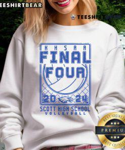 Top Scott High School Volleyball 2024 sweatshirt featuring school colors and logo, perfect for fans and players.