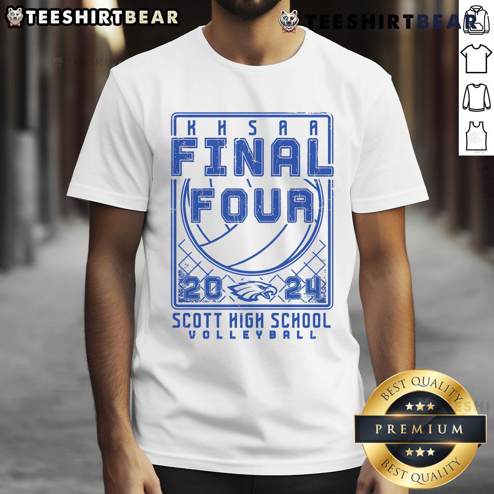 Alt Text: Top Scott High School Volleyball 2024 T-Shirt featuring school colors and logo, perfect for fans and players.