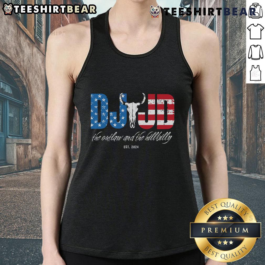Top Trump Outlaw and Hillbilly 2024 Election Conservative Political Republican Tank Top for patriots and supporters.