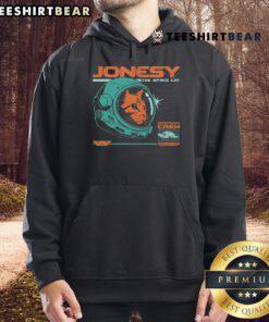 Alt Text: Awesome Jonesy the Space Cat Hoodie featuring a colorful design of Jonesy in a cosmic background.
