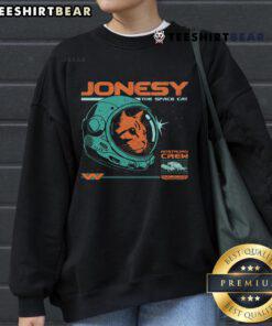 Awesome Jonesy the Space Cat sweatshirt featuring a colorful space-themed design and cozy fit for cat lovers.
