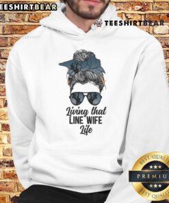 Stylish 'Line Wife' hoodie showcasing a vibrant design, perfect for casual wear and celebrating line wife culture.
