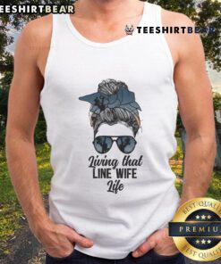 Stylish 'Line Wife' tank top design featuring vibrant colors, perfect for casual wear and celebrating line wife life.