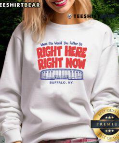 Cozy Awesome Right Here Right Now Buffalo sweatshirt in vibrant colors, perfect for casual outings and staying warm.