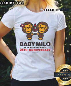 Alt Text: Cute Baby Milo 25th Anniversary Ladies Tee featuring vibrant colors and playful design, perfect for celebrating special moments.