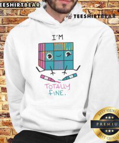 Cute 'I'm Totally Fine' Cube Hoodie featuring a playful design and cozy fit, perfect for casual wear and comfort.