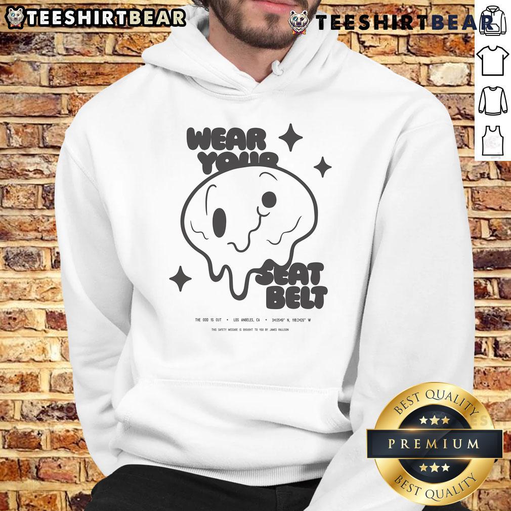 Adorable Wear Your Seatbelt Hoodie featuring a playful design, perfect for promoting safety and style.