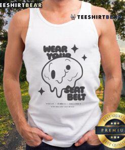 Adorable 'Wear Your Seatbelt' tank top featuring a playful design, perfect for casual summer outings and safety awareness.