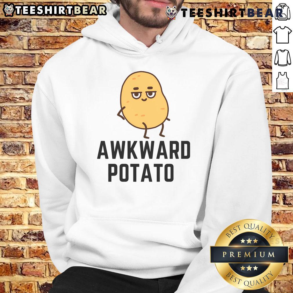 Funny awkward kawaii potato hoodie featuring a cute potato design, perfect for casual and humorous fashion lovers.