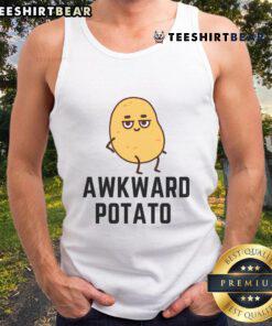 Funny awkward kawaii potato tank top featuring a cute potato graphic, perfect for casual and quirky fashion lovers.