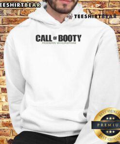 Funny Call of Booty Modern Whorefare hoodie featuring a humorous gaming design for fans of parody apparel.