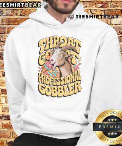 Funny embarrassing hoodie featuring a 'Throat Goat' graphic, perfect for a humorous and cheeky fashion statement.