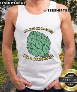 Funny 'She-Okie-On-My-Dokie-Til-I-Artichokie' tank top featuring a playful design and vibrant colors.