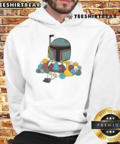 Funny Yarn Hunter Star Wars knitting hoodie featuring a playful design for knitting enthusiasts and sci-fi fans.