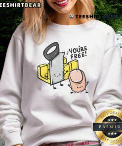 Alt Text: Funny sweatshirt for carpenters features a humorous design about a woodworker missing a finger, perfect for tradespeople.