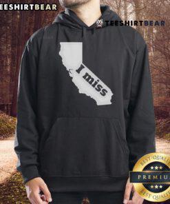 Cozy Good California State 'I Miss California' hoodie displayed on a wooden table, perfect for California lovers.