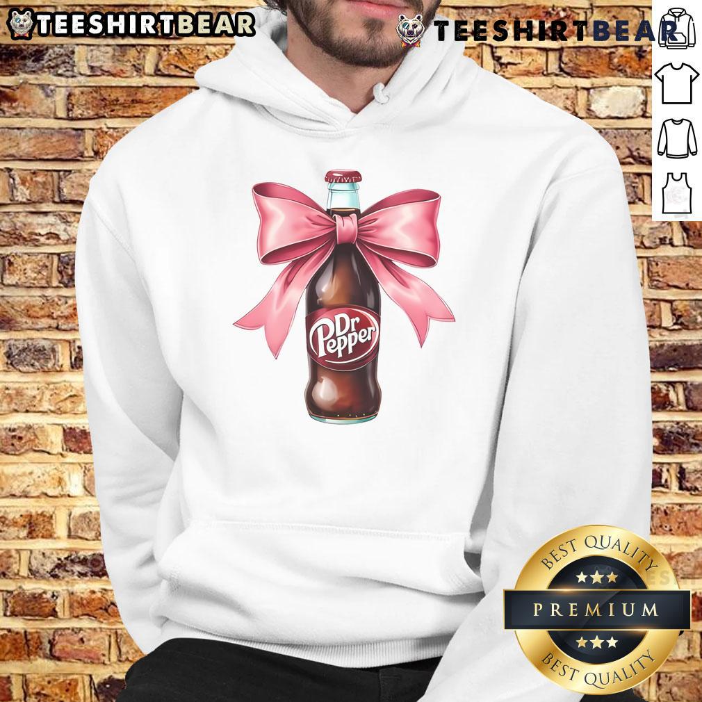 Good Dr Pepper Pink Bow Coquette Hoodie featuring a stylish design, perfect for casual wear and fans of unique fashion.