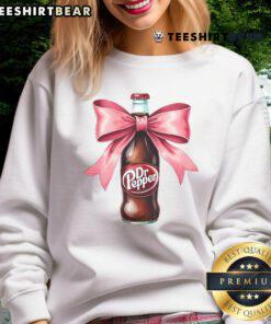 Good Dr Pepper pink bow coquette sweatshirt featuring a stylish design, perfect for casual and trendy outfits.