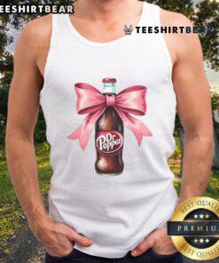 Good Dr Pepper Pink Bow Coquette Tank Top featuring a stylish design and playful bow, perfect for trendy summer outfits.