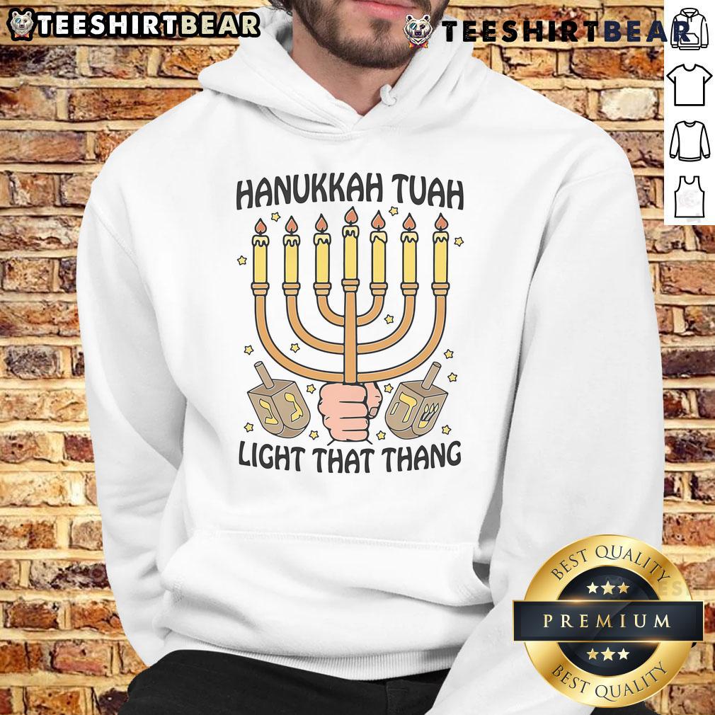 Festive hoodie featuring 'Good Hanukkah' design, perfect for celebrating the holiday in style and comfort.