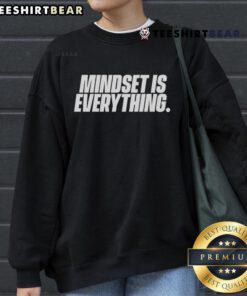 Stylish 'Good Mindset is Everything' sweatshirt in a cozy setting, promoting positivity and comfort in everyday wear.