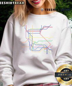 Good Minimalist New York City Underground Metro Map Sweatshirt showcasing a stylish design for urban fashion lovers.