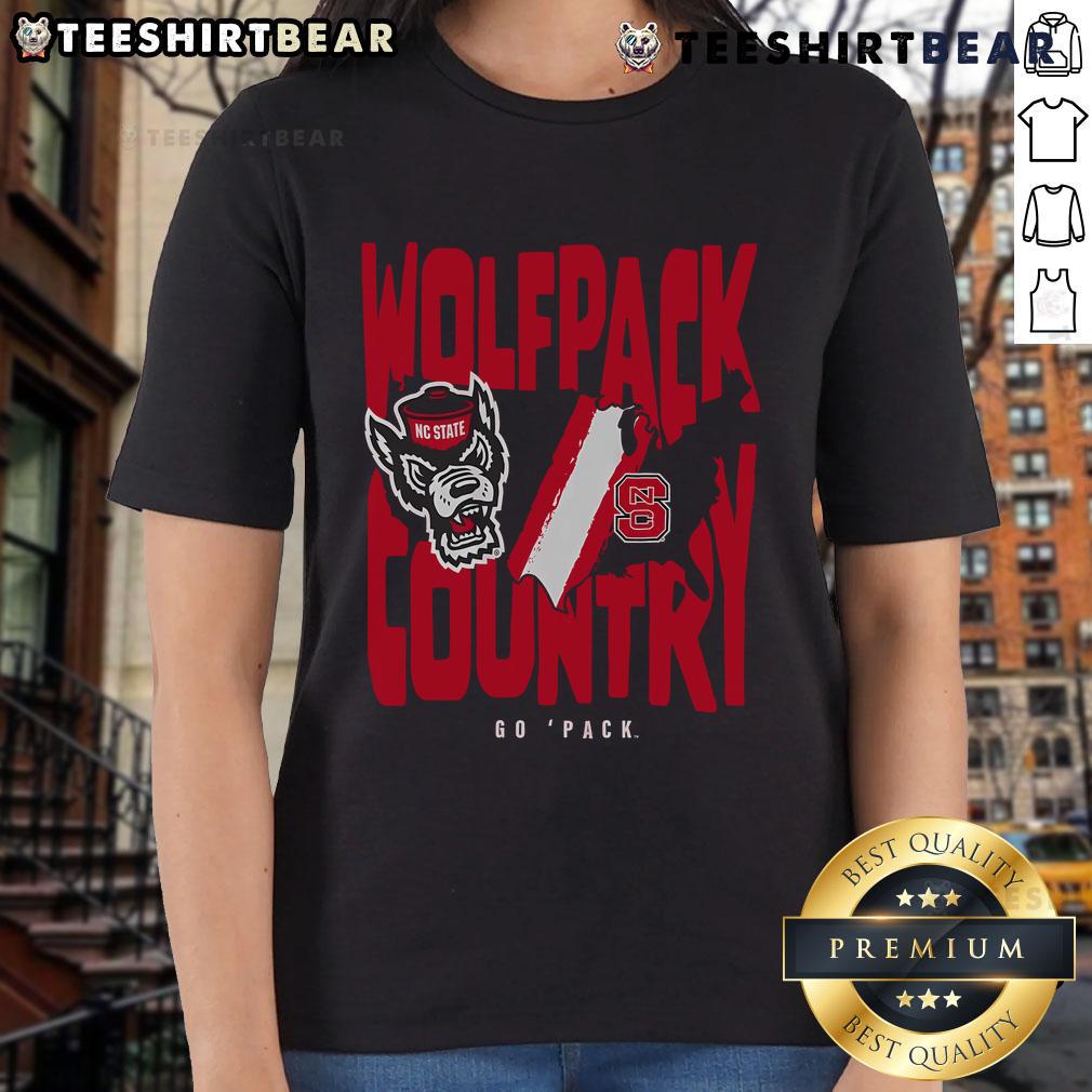 Good NC State Wolfpack Nation ladies tee in red with logo, perfect for fans supporting their team in style.