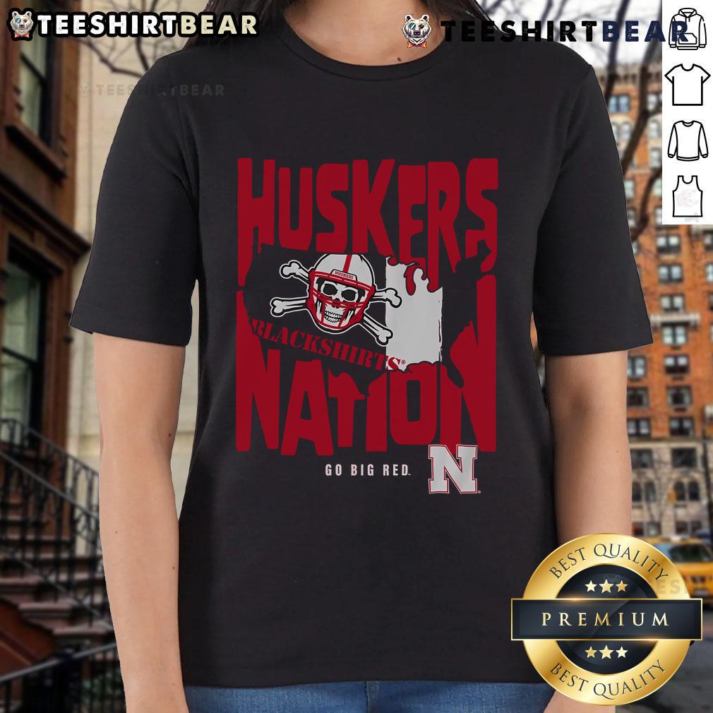 Good Nebraska Cornhuskers Nation ladies tee featuring vibrant team colors and logo, perfect for passionate fans.