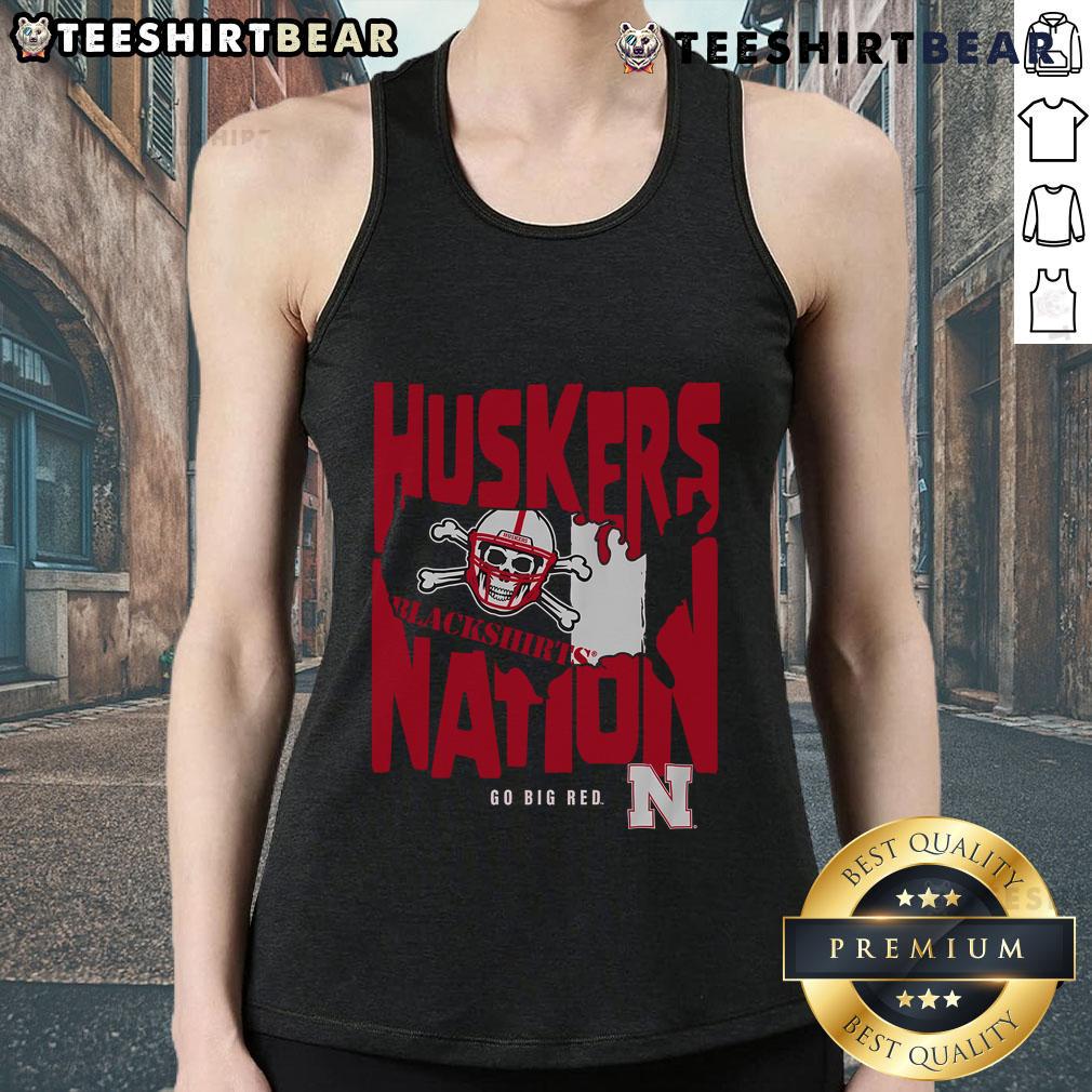 Good Nebraska Cornhuskers Nation tank top featuring vibrant team colors and logo, perfect for fans and game day wear.
