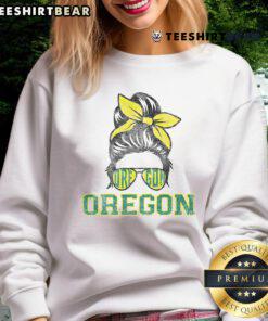 Good Oregon Lovers messy bun sweatshirt - cozy Oregon souvenir perfect for fans of the state and casual wear.