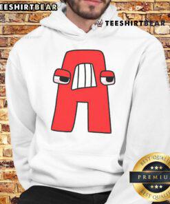 Boy in Good Villain ABC costume with matching evil alphabet hoodie, perfect for Halloween or themed parties.