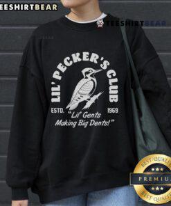Good Vintage Woodpecker Lil Peckers Club sweatshirt established 1969, featuring playful design for little gents.