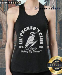 Good Vintage Woodpecker Lil Peckers Club tank top, Estd 1969, featuring playful design for stylish lil gents making big dents.