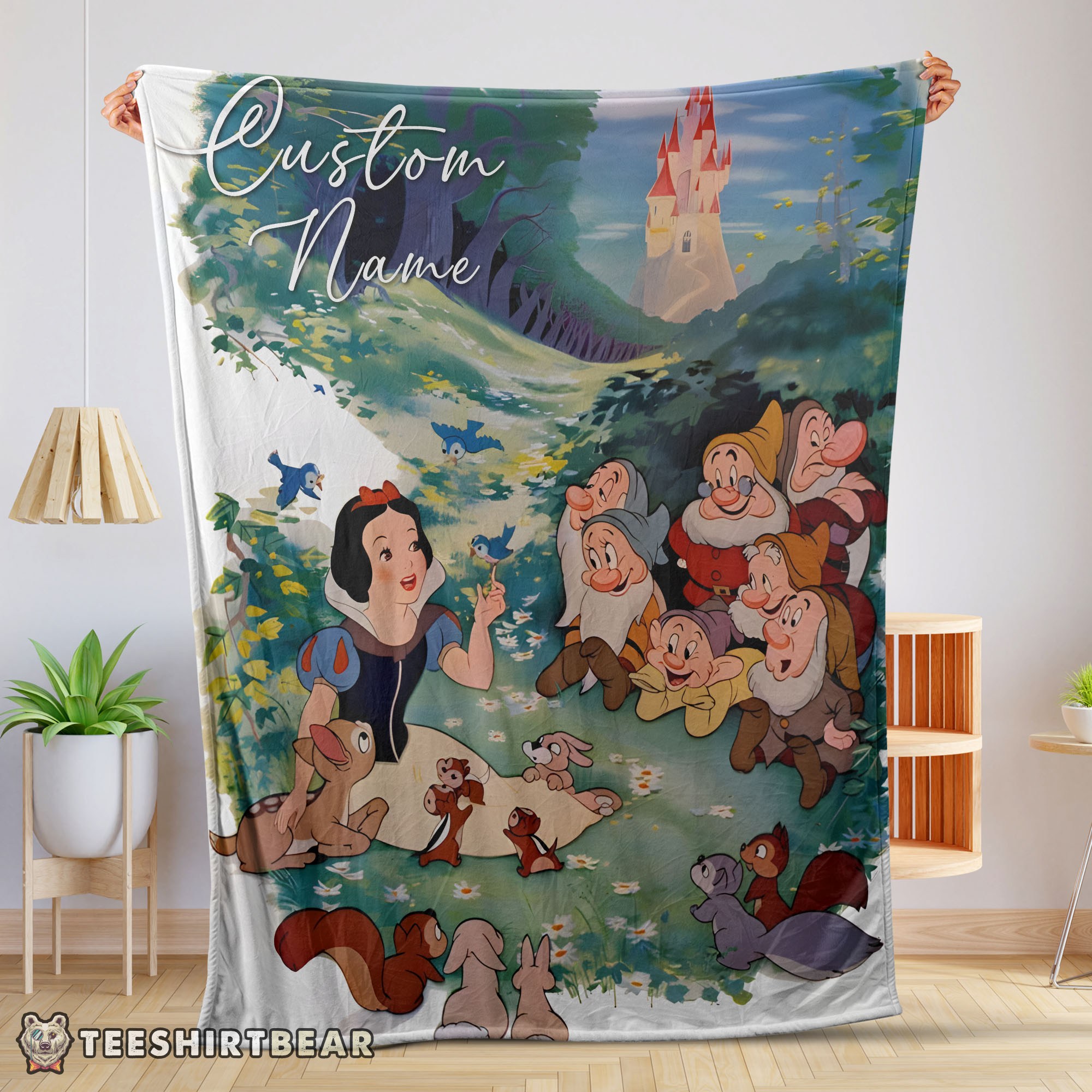 Hot Disney Cartoon Snow White With The Seven Dwarfs Customized Blanket