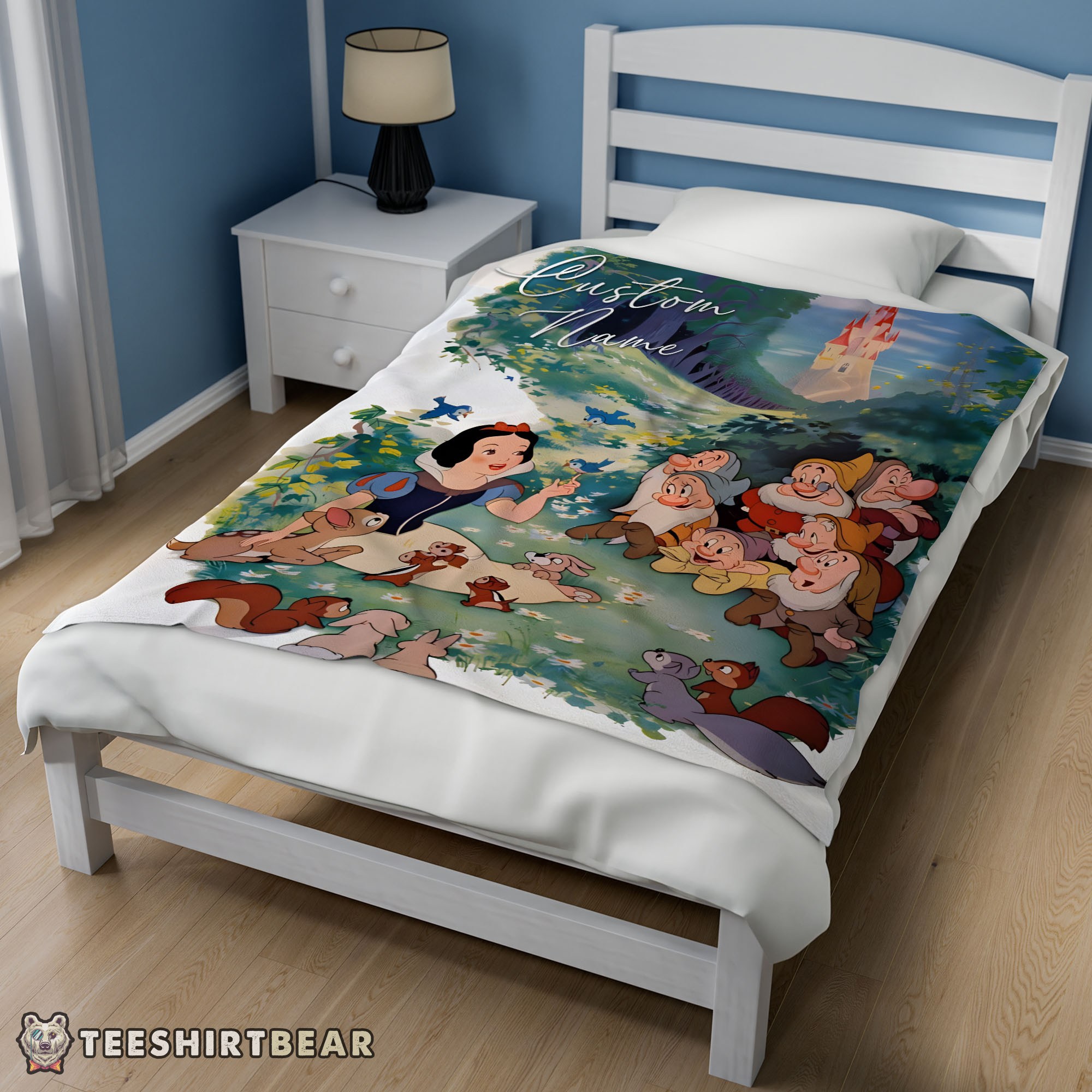 Hot Disney Cartoon Snow White With The Seven Dwarfs Customized Blanket - Image 3